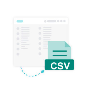 csv export